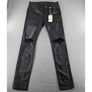 MNML Jeans X125 Stretch Denim Black Mens 34 Grunge Streetwear Skater Moto